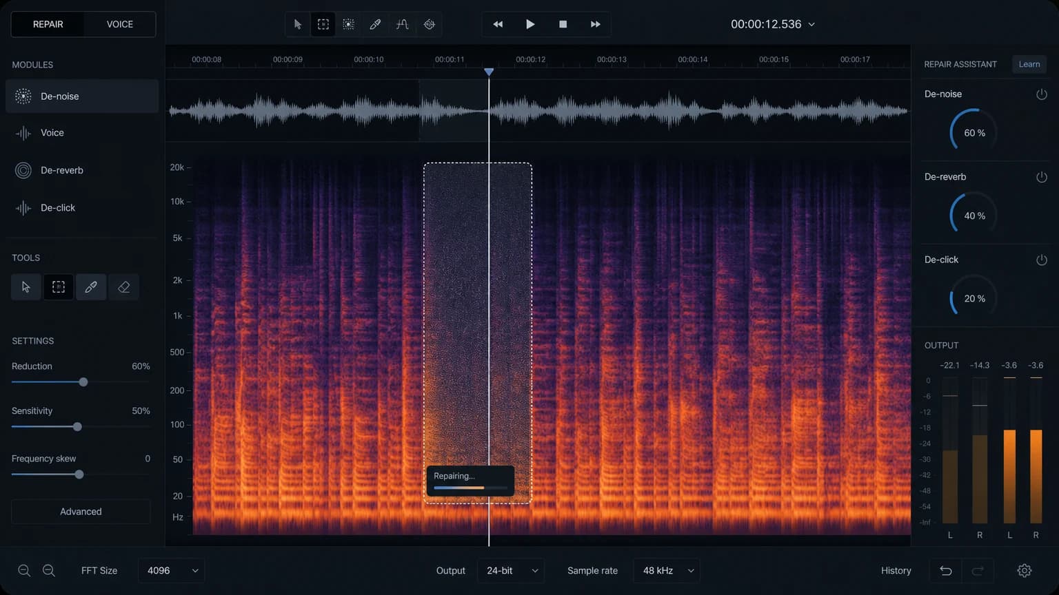 게임 CV (Character Voice) Editing - RX Spectral Editor