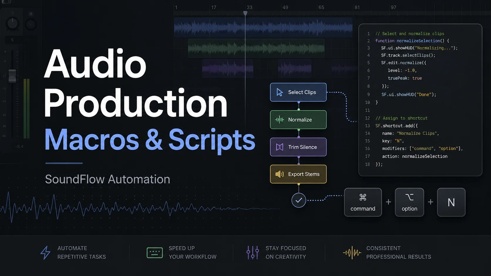 RX Editor Selector Tool Shortcut SoundFlow Script